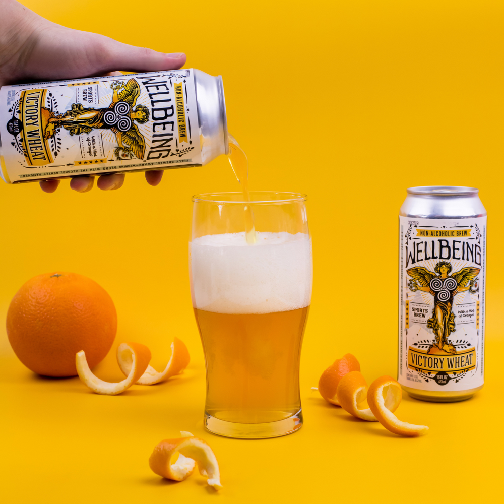 
                  
                    Victory Citrus Wheat Non Alcoholic Beer with Electrolytes
                  
                